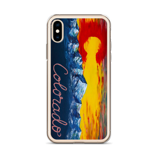 CO Pikes Peak Original Painted Design- Clear Case for iPhone®